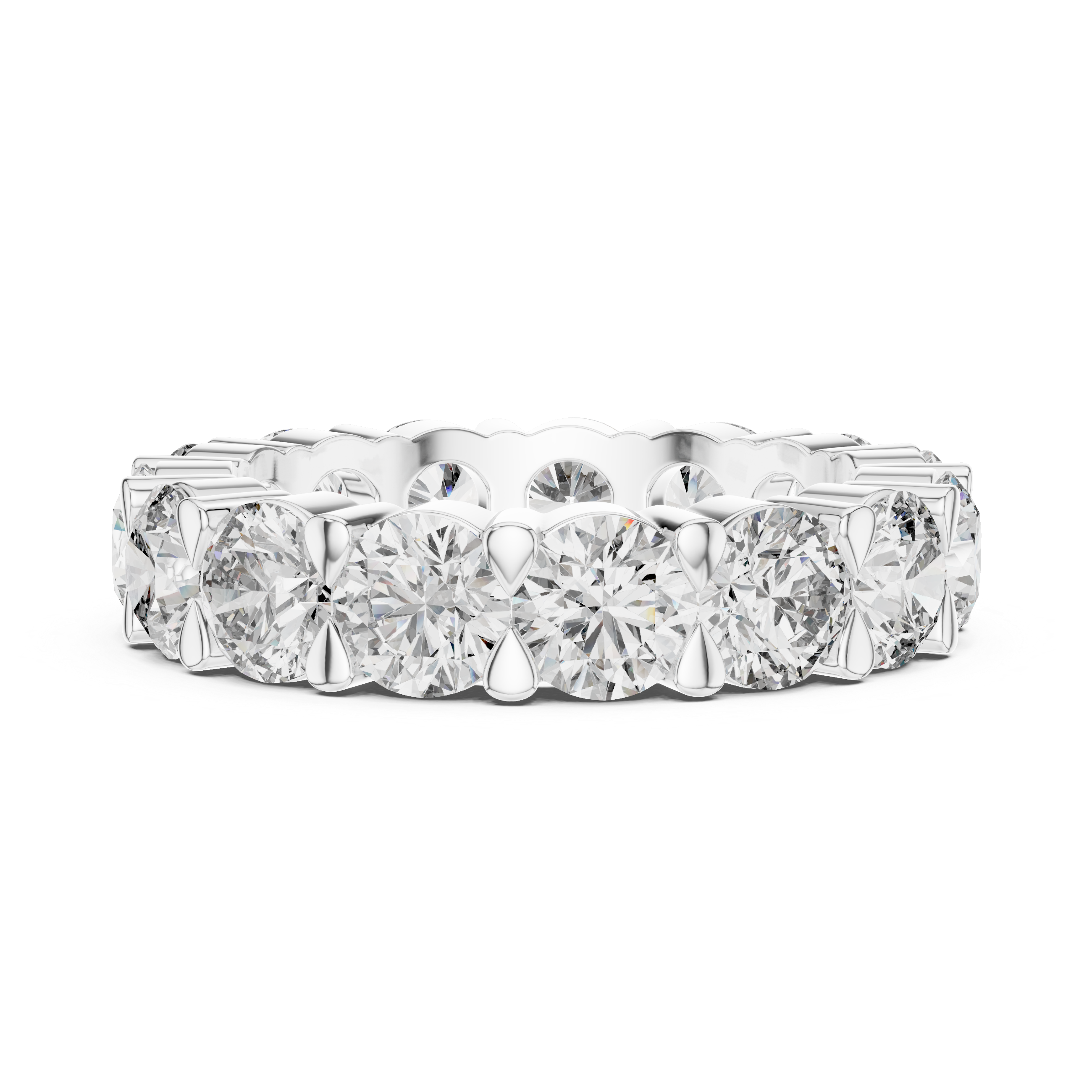 Diamond ring with a white background
